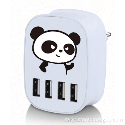 mobile handset travel usb charger, 5V 4.5A 4 USB mobile phone chargers 6s, power bank usb charger with CE FCC ROHS KC